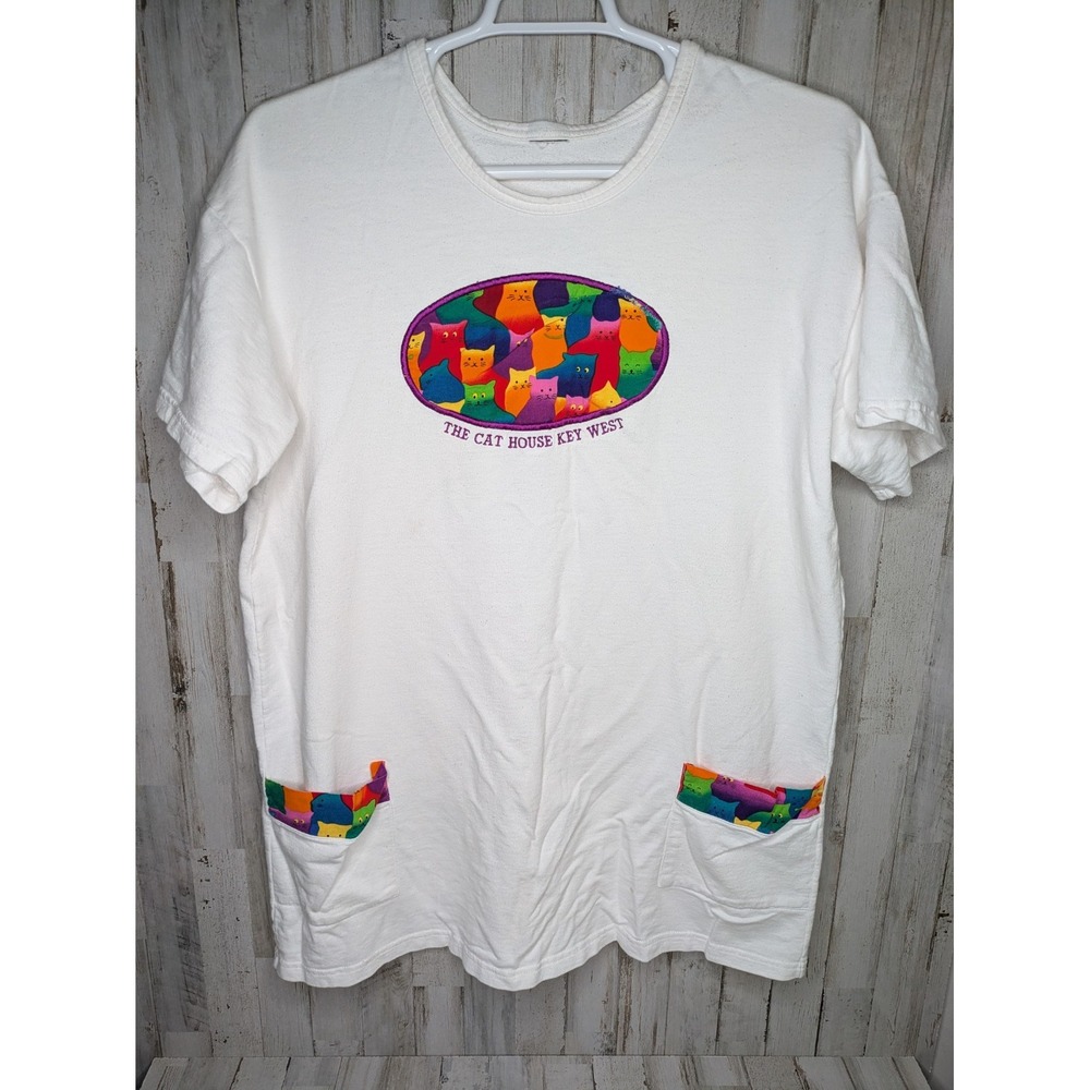 Vintage Earnest Hemingway The Cat House Key West Shirt with Pockets Rare‎ Find